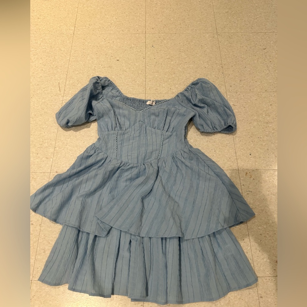 Light Blue Baby Doll Dress